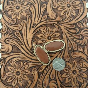 Kendra Scott Brown and Gold Earrings